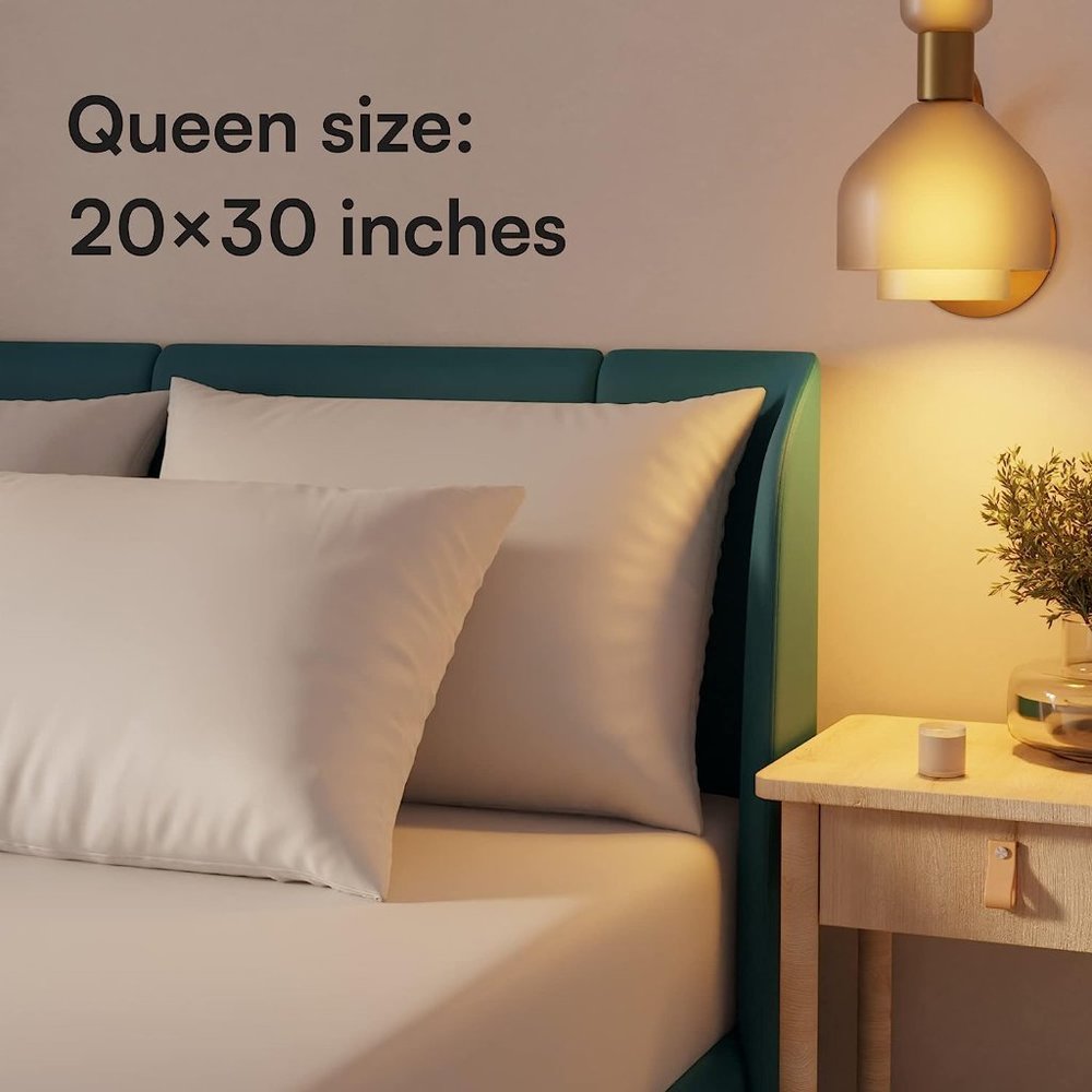 4 Pack Queen Sz Pillowcases 20x30 Zippered Brushed Extra Plush 5060545020906 - Picture 7 of 8